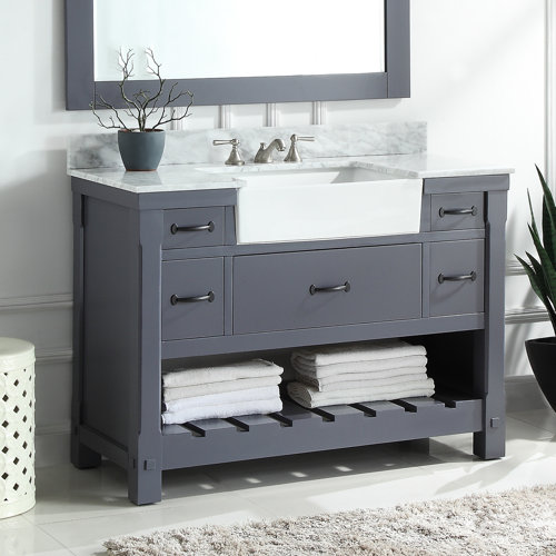 Gracie Oaks Mantra 48'' Single Bathroom Vanity with Top & Reviews Wayfair